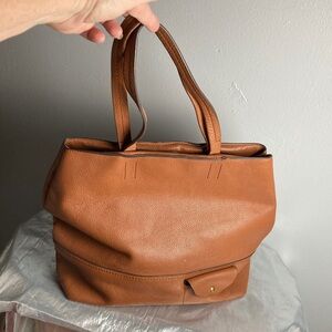 J. Crew Brown Leather Tote Bag